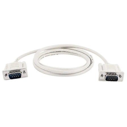 1,5m RS232 DB9 9-pin hane till VGA Video 15-pin hane adapterkabel ljusgrå