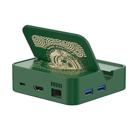 6-in-1 telakointiasema Switchille 4K/30Hz USB3.0+USB2.0x2 PD 100W pikalatauksella RJ45 100Mbps Switch TV -telakointi