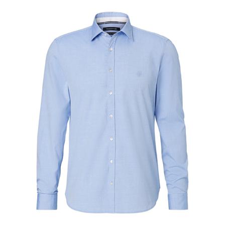 Marc O'Polo Shaped long-sleeved shirt , Blauw , Heren , Maat: L