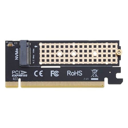 M2 - PCIE x16 -sovitinkortti Pci-e - m2 -muunnin Riser NVMe SSD -sovitin m2 M-Key PCI-Express 3.0 -tuki 2230-2280