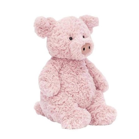 Søt Rosa Plysjdukke Gris Figur Dekor Barn Myk Leke 33cm