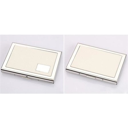 Korthållare med fack - kreditkort - metall - plånbok - Vit