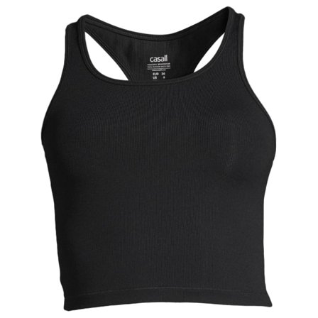 Casall Women's Bold Rib Crop Tank Women Short sleeved fitness sweater Black 42
