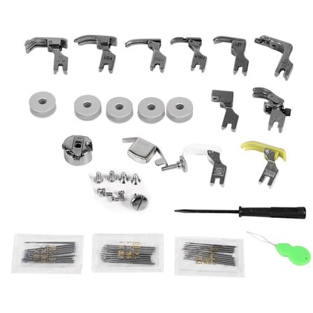 17 Sæt Universal Industrielle Flade Symaskine Dele Trykfod Tilbehør Etui