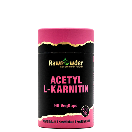 Rawpowder Acetyl L-Karnitin 500 mg 90 kapsler