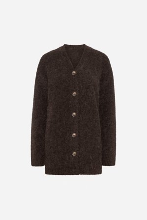 CAMILLA PIHL - Paula Knit Cardigan - Dark brown - XXL