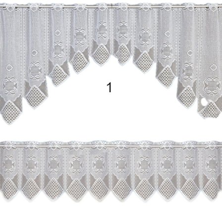 Sinknap 2-delt blondegardinsett, gjennomsiktig blondedesign, vintage stil, 2-lags kafégardinsett for hjemmet