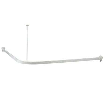 Arrow Safir Dusjforhengsstang hvit, 900 x 900 mm, med takfeste, Baderom