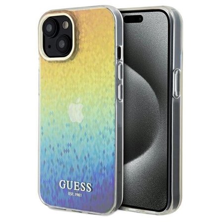 Guess IML Faceted Mirror Disco Iridescent-etui for iPhone 14 / 15 / 13 - flerfarget