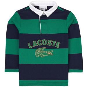 Kids - Lacoste Navy Striped Branded Rugby Shirt 16 Years - Tops - 16 years - Navy