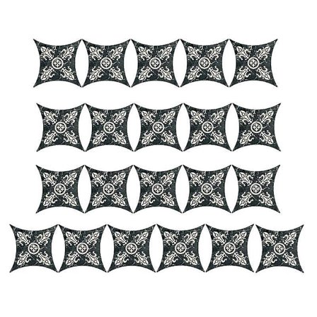 21 stk. vandtætte gulvklistermærker