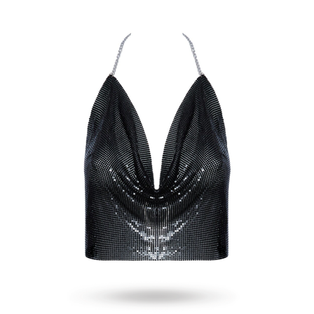 Cottelli Collection: Metal Top Black - Vuxen: Sexy klær