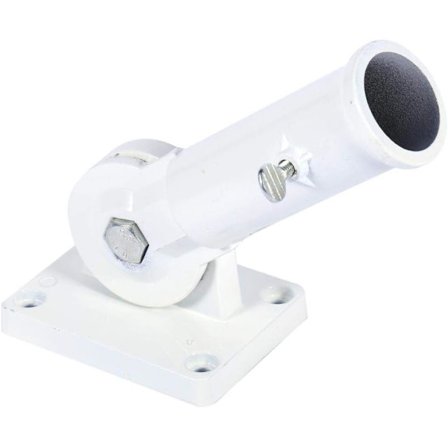 MH-Flag Stand, vægmonteret hvid metal justerbar beslag holder W