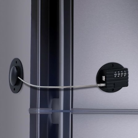 Lapsilukko jääkaapin oveen, 4-numeroinen koodi, lapsiturvalliset yhdistelmälukot kaappeihin, jääkaappeihin, pakastimiin (1 pakkaus, musta)