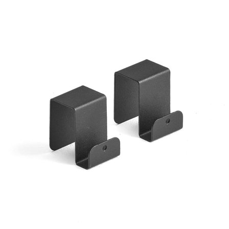 Krok till bordsskärm, 2-pack, svart