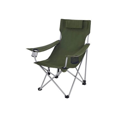 Rootz Campingstol - Bærbar Campingstol - Sammenklappelig campingstol - Letvægtscampingstol - Udendørsstol - Grøn - 81 x 70 x 91 cm