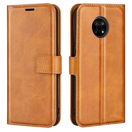 Nokia G50 nahkainen lompakokkotelo - Keltainen