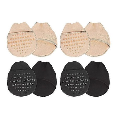 4 Par Dame Sokker & Strømper Halvsokker Dame Tådeksel Forfotpute Tåtopp Liner Sokker