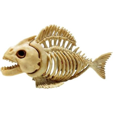 Halloween Fisk Skjelett Modell Plast Simulering Fiskebein Ornament Festdekorasjon