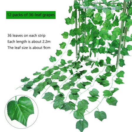 12 kunstige vinstokker falske eføyblader kunstig eføy