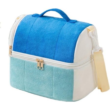 Isoleret dobbeltlags madkasse til studerende - Lækagesikker køletaske med stor kapacitet og let rengøring - Skolevenlig flannel