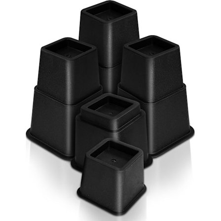 Justerbare Møbelfødder (Sæt med 8), Kraftige Møbelfødder Kompatible med Sofa og Bord - Understøtter op til 680 kg - (Sort)