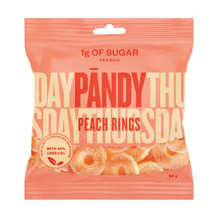 Pandy Candy Peach Rings, 50 g