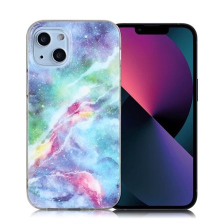Marble design iPhone 13 cover - Blå Stjernehimmel
