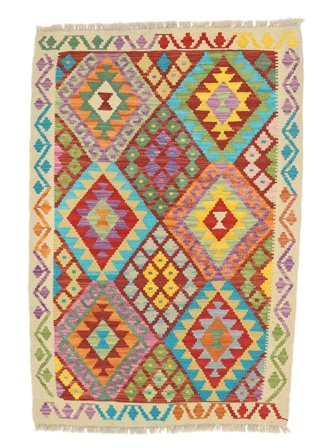 90X132 Tapis D'orient Kilim Afghan Old Style (Laine, Afghanistan)