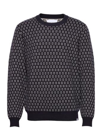 Répété Intarsia Wool Knit Blue Les Deux