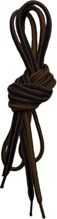 Lundhags Round Shoe Laces 150cm Black/Brown