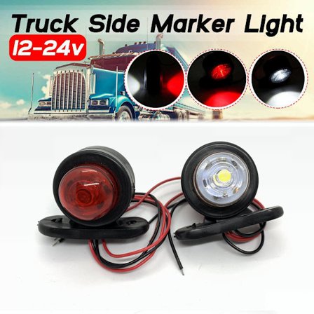 8 stk 12-30V LED sidemarkerlys tilhengerlys Auto Truck Lorry camion lamper rød Led 24V lastebilaccessoarer