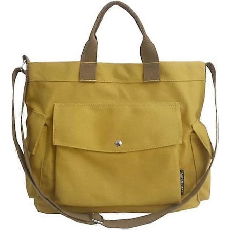 Canvas Tote Bag för Kvinnor Stor Crossbody Tote Bag Med Flera Fickor Canvas Crossbody Bag Topphandtag Axelväska Arbetsväskor