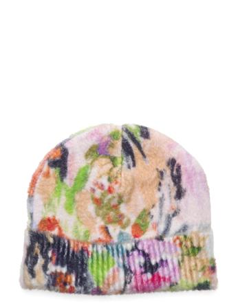 Clara, 1513 Fluffy Printed Knit Accessories Headwear Beanies Multi/mønstret STINE GOYA
