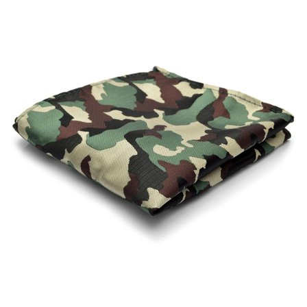 Grün-braunes Camouflage Einstecktuch for Men