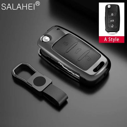 För VW Volkswagen Polo Golf 4 5 6 7 T5 MK7 Tiguan Passat B6 B5 Skoda Octavia A5 A7 Seat Leon FR 2 Ibiza Ateca Bilnyckel Skal Skydd