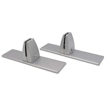 Skrivebords Aluminium Legering Forlænget Flad Bund Skærmbøjle Akryl Bezel Klip Fastgørelsesklip (sølv) (2 stk)