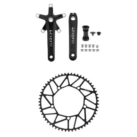 BCD 130 Bike Crank Arm Set 56T Kedjering och BB Crankset
