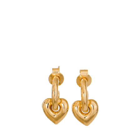 Syster P La Love Fat Heart Earrings Gold Örhängen Dam Guld ONESIZE