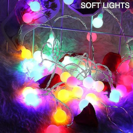 (Neljä väriä) Paristokäyttöiset keijuvalot vedenpitävät, 5m/50led-valosarja paristokäyttöinen joulukoriste