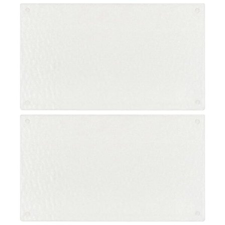 vidaXL Skärbräda 2 st genomskinliga bubblor härdat glas