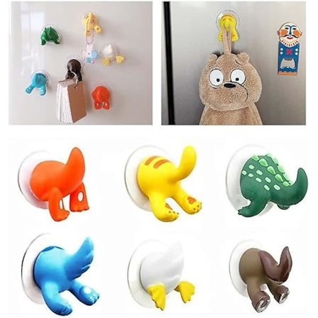 6 sugekopper for dyre kroker, ingen boring nødvendig, sugekopper