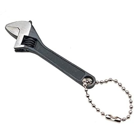 Mini justerbar skiftnyckel, 2,5"/68mm svart metallhandnyckel