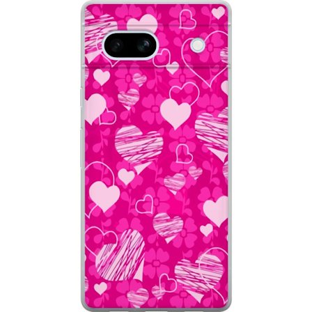 Kompatibelt Mobildeksel til Google Google Pixel 7a PopHjerteMønster