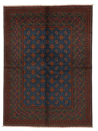 Anudada A Mano Afghan Fine Alfombra 169X226 De Lana