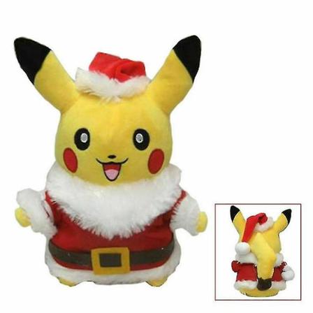 12" Pikachu plysch mjuk leksak jultomtens kappa hatt julklapp