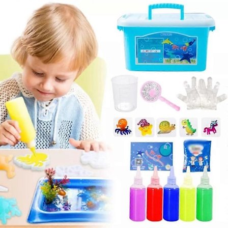 Barn DIY Fairy Magic Water Elf Ocean Mold 3D Handgjord Kit Vatten Fairy Gel Leksak Set Hantverk Pedagogisk Leksak Present - WELLNGS