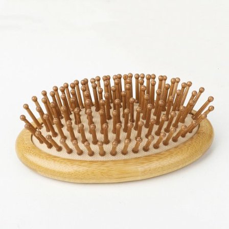 1. hierontakampa, puinen päänahan hierontalaite, puinen hiusharja, pyöreä kannettava bambukampa, antistaattinen ilmatyynyhiusharja, mini 