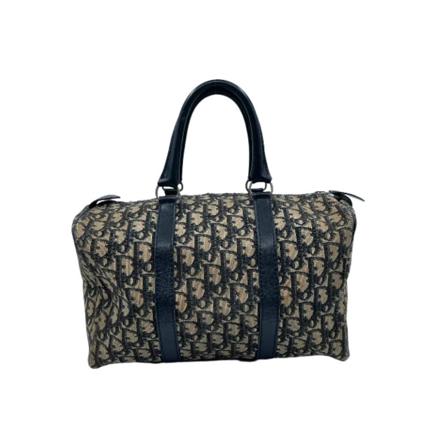 Dior Vintage Pre-owned Canvas handvskor blå, Dam Vintage Väskor, Dam, Storlek: ONE SIZE