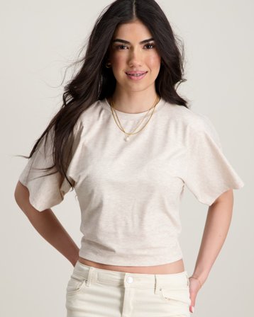 Kids ONLY KOGFELINA S/S WIDE TOP JRS Cremefarben Tops/Blusen Mädchen - Kids Brand Store